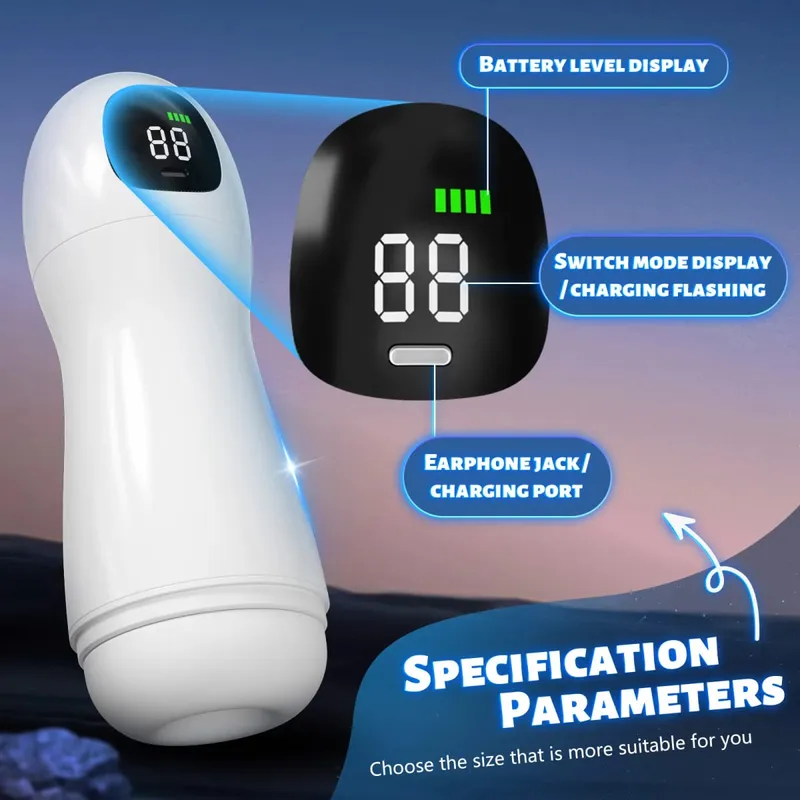 LED-es automata férfi maszturbátor csésze szopási gép Valódi Vagina 9 Szívó Vibrációs módok Orális Maszturbáció Férfi szexjátékok — image 5