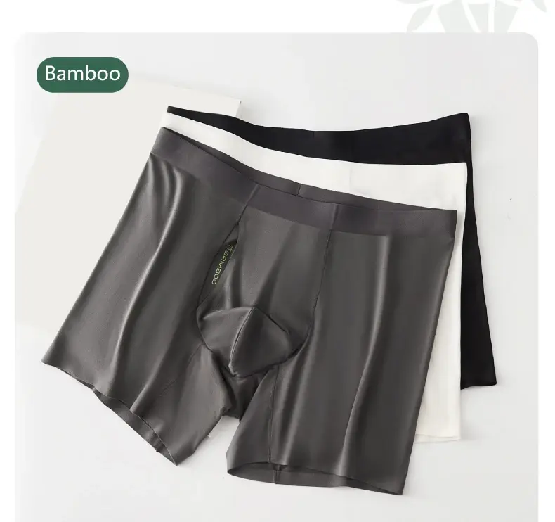 2pcs New Bamboo Fiber Man Underwear Lengthen Sport Men Boxers Regenerated Fibers Underpants L XL XXL 3XL 4XL Side Open Design — image 9