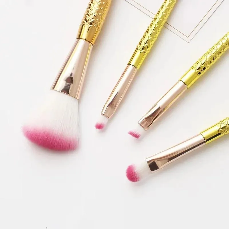 4 készlet sminkecset szett kozmetikai púder szemhéjfesték alapozó pirosító ecset Soft Beauty make up eszköz Maquiagem 6 színátmenet