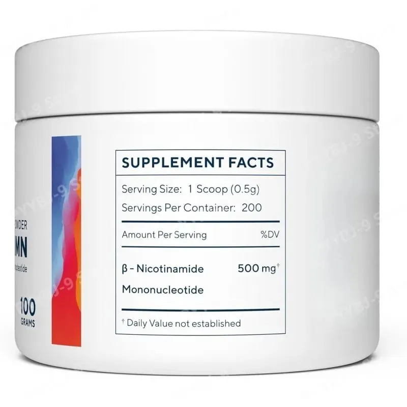 NMN (Nicotinamide Mononucleotide) σε σκόνη 100g 500mg ανά μερίδα υψηλής καθαρότητας Fast Dissolve Vegan Daily Energy & Wellness