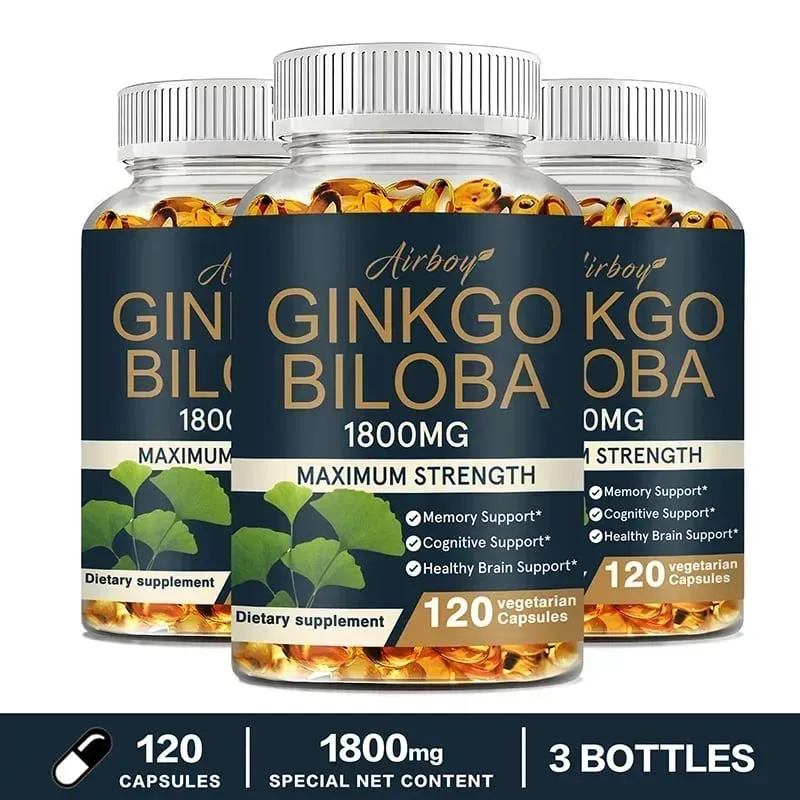 Συμπλήρωμα Ginkgo Biloba - Η μνήμη και η μάθηση προάγουν την υγεία του εγκεφάλου Βελτιώνουν τη διαύγεια Βελτιώνουν τη συγκέντρωση Συμπλήρωμα — image 9
