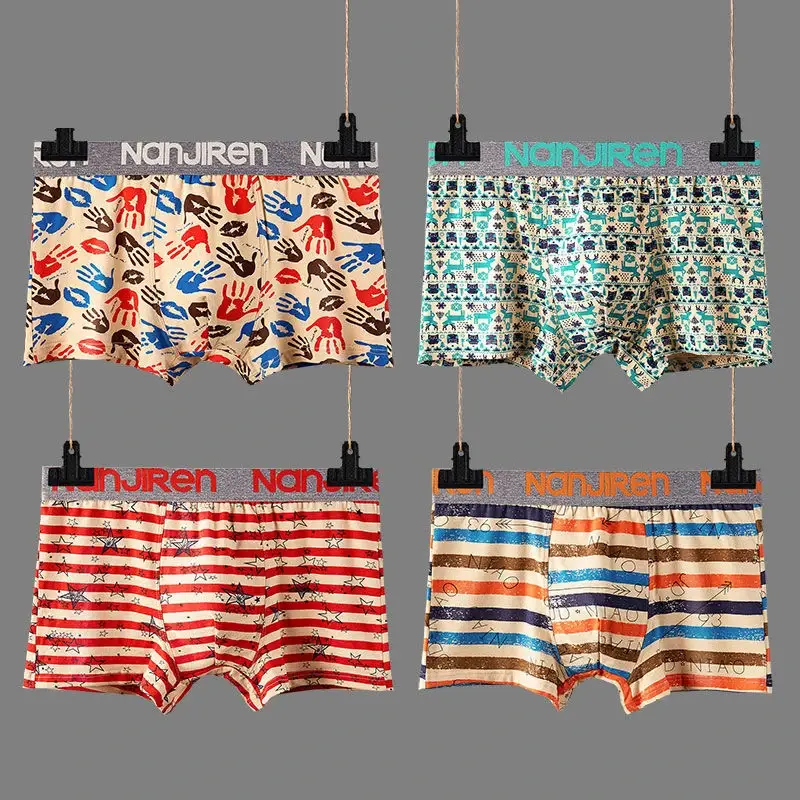 4Pcs Boxer Shorts Panlalaking Kasuotang Panloob Sexy Panty Cotton Boxers Panlalaking Panloob na Panlalaki Shorts Homme U Convex Lingerie Libreng Pagpapadala 3256805465620521 — image 10