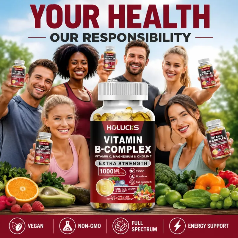 B1-vitaminban gazdag komplex B-vitamin-kiegészítő B2-B3-B5-B6-biotin, Erő Energia-támogató Az agy és a szív elősegíti az anyagcserét — image 4
