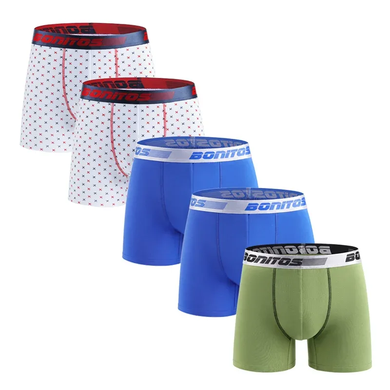 5 pçs cuecas masculinas de algodão boxer briefs clássico calcinha bonitos carta cintura elástica boxers roupa interior para homem shorts — image 12