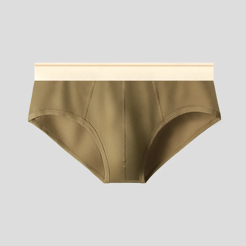 Men's pure cotton breathable and comfortable triangular underpants, mid-waist, skin-friendly and soft, teenagers' underpants — image 7
