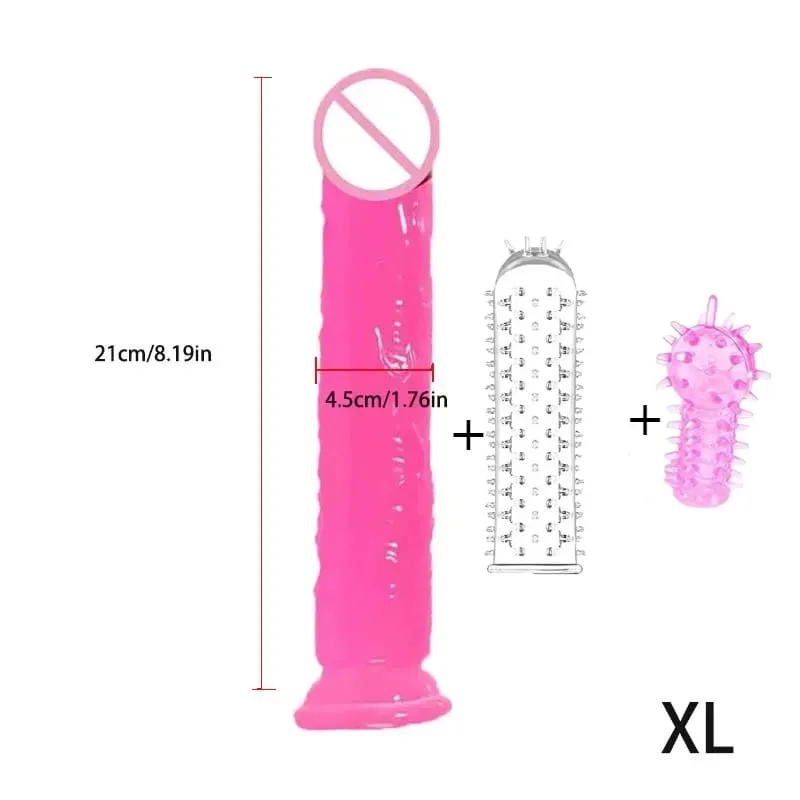 Pink Soft Realistic Dildo With Suction Cup Gode Consolador Big Penis Silicone Anal Adult Sex Toys Dilldo Plugs For Women Lesbian — image 12