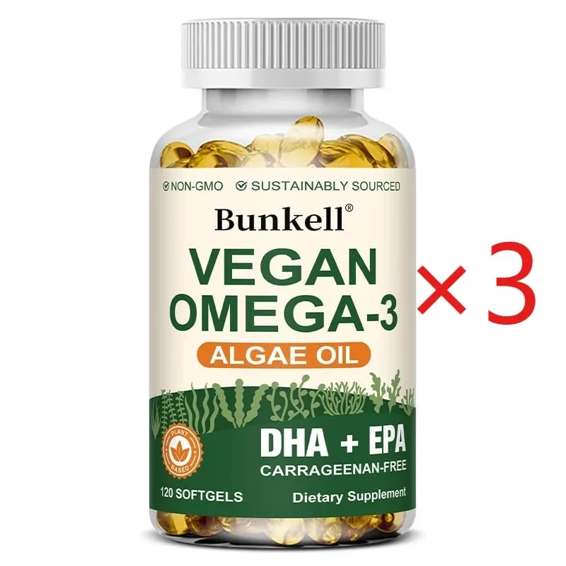 Omega 3 algaolaj | Plusz DHA EPA nem GMO Általános egészség | Halolaj-helyettesítő 120 kapszula Lágy kapszula — image 10