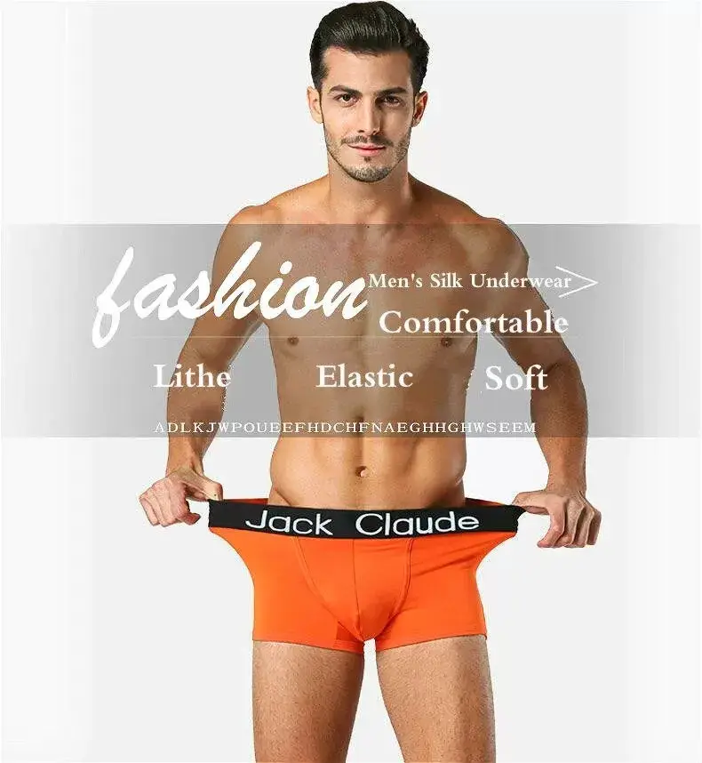 5Pcs/Men's Underwear Men Short Antibacterial Comfortable Sexy Boxer 3D Large Pouch Casual Solid Color Underwear Boxer MenPanties — image 2