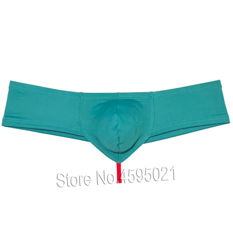 Men's Sexy Low Rise Mini Briefs Panties Solid String Crotch Brazilian Bikini Underwear Solid Enhance Pouch Boxer Briefs for Men