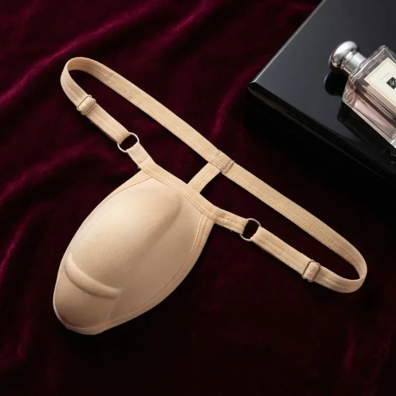 Tongs rembourrés ajustables 3D sur le devant, taille basse sans coutures, taille basse, vêtements de forme pour hommes, accessoires pour culottes pour hommes — image 3