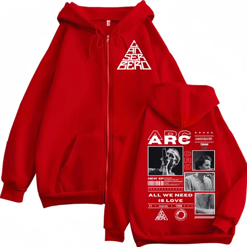 Canserbero All We Need is Love Muerte Vida Merch Zipper Hoodie Men's Fashion Hip Hop Zip Up Sweatshirts Casual Fleece Pullovers — image 4