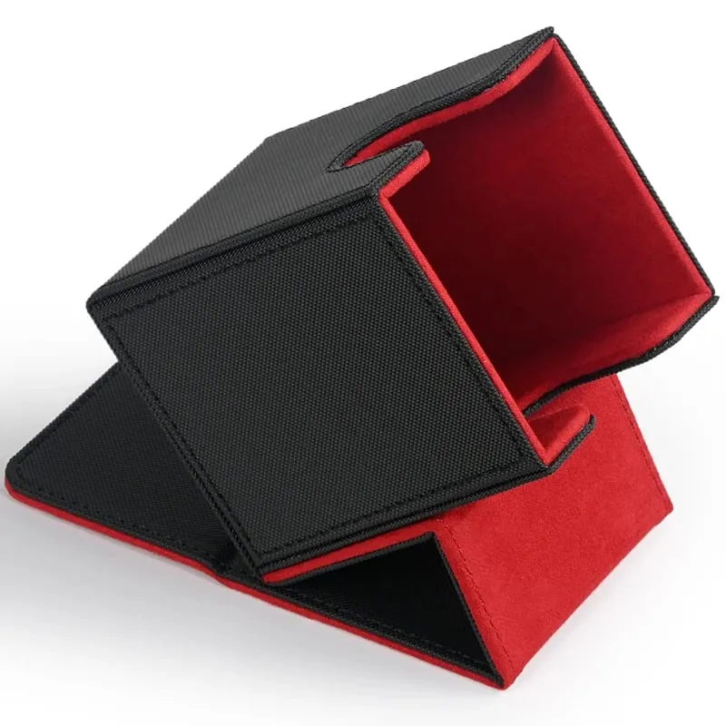 Card Deck Box Θήκη για κάρτες Χωράει 100+ κάρτες με μανίκια PU Δερμάτινο κουτί αποθήκευσης καρτών για κάρτες συναλλαγών παιχνιδιών TCG. — image 2