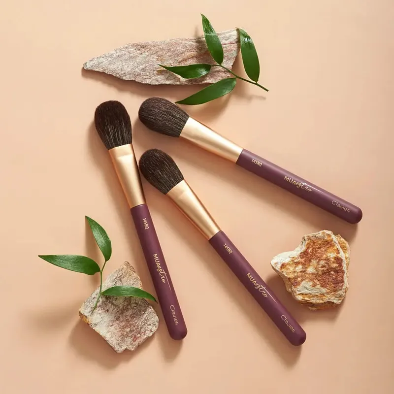 Clavier Nature&More II Sminkecset Szemhéjfesték Alapozó Kozmetikai Ecsetek Beauty Soft Kiváló minőségű sörtékkel Sminkeszközök — image 4