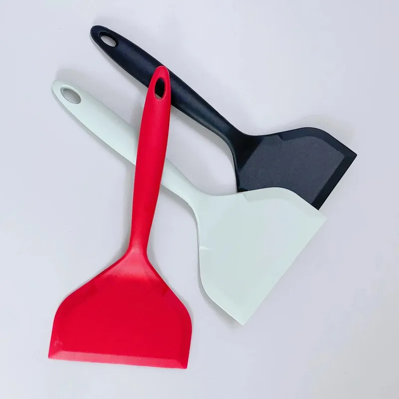 Silicone Spatula Pancakes Shovel Omelette Spatula Turner for Eggs Fish Pancake Non Stick Wide Soft Pizza Shovel Kitchen Scraper — image 3