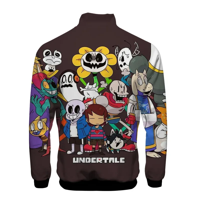 Luxury Popular Sans Undertale 3D Print Zipper Raglan Jacket Windbreaker Boys/Girls Comfortable Stand Collar Jackets Coats