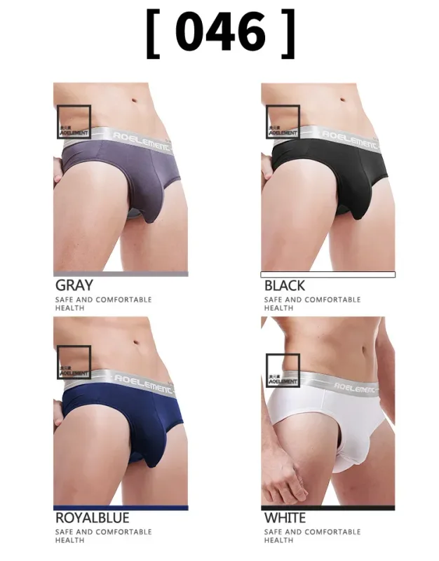 1pc Modal capsule lift U convex men's underwear bullet separate ice silk capsule pouch briefs