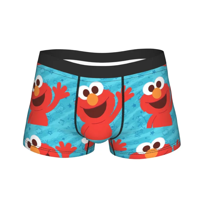 S-Sesames Streets Tango Elmo at Grover Underwear Men Shorts Briefs Nakakatuwang Boxershorts Quality Customs Oversize Panties — image 24