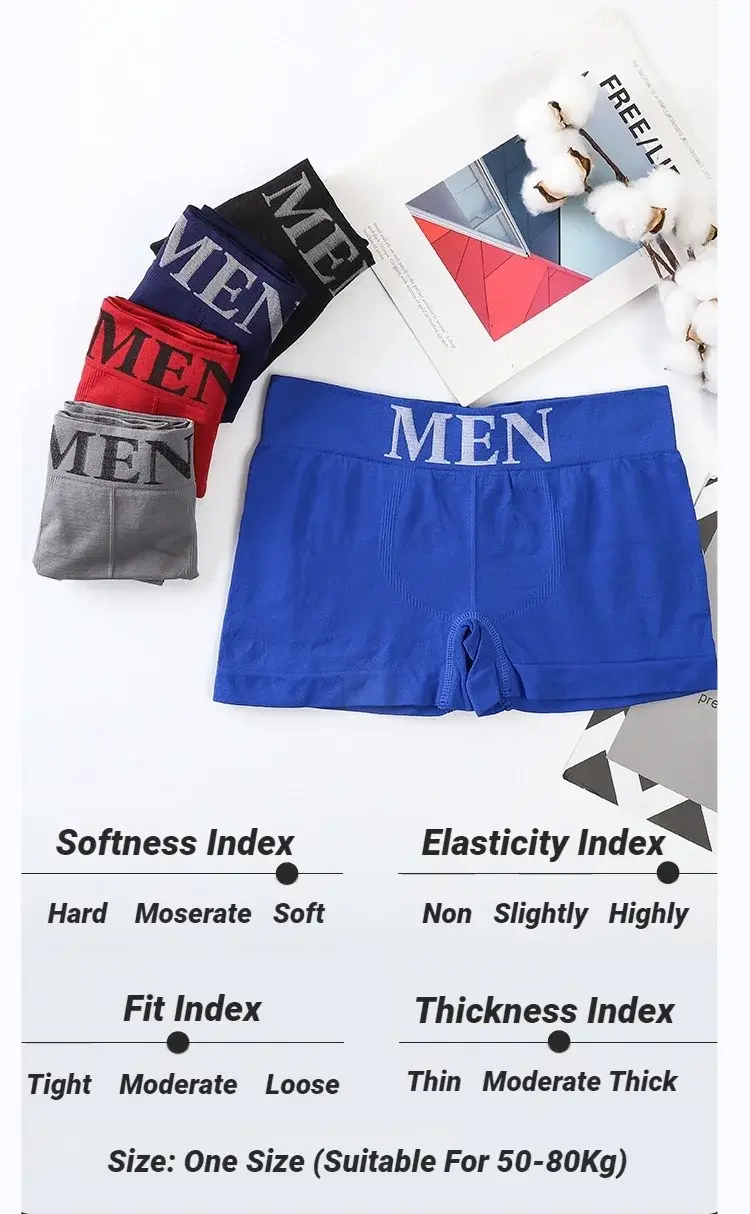 Men's 5 Pcs Plain Color Boxer Briefs Breathable High Elastic Comfortable Soft Skin‑Friendly Casual Underwear Underpants For Men — image 1