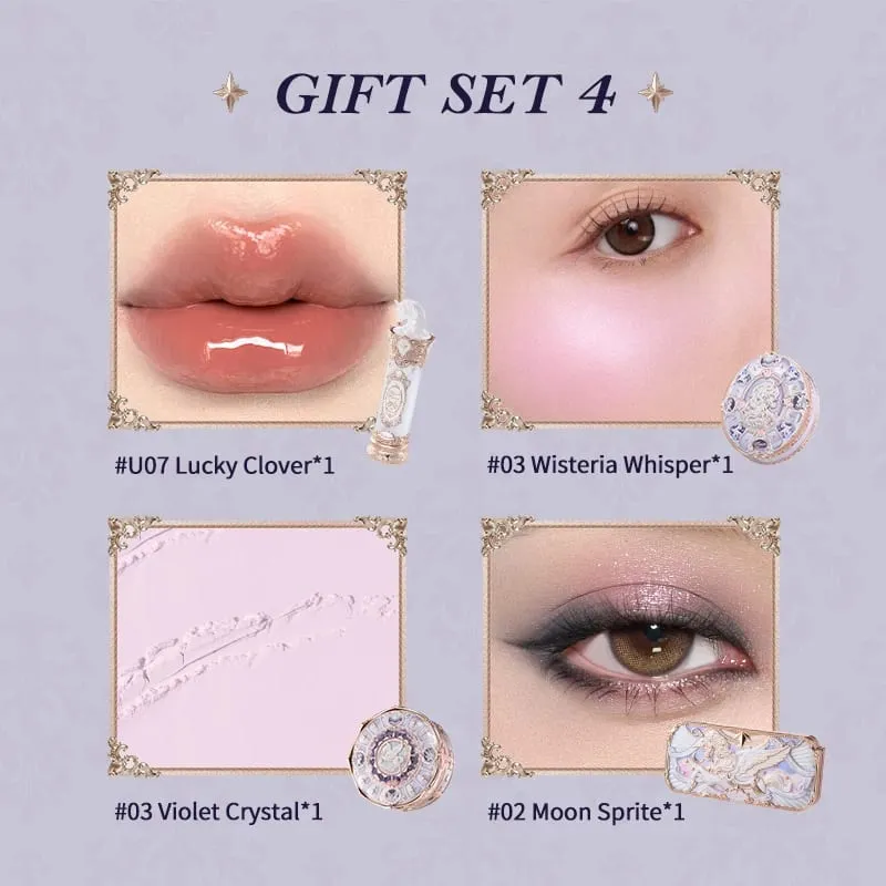 Flower Knows Knight Unicorn Σετ δώρου Σετ παλέτα μακιγιάζ Mirror Lipstick Blush Loose Setting Powder Kit De Maquillaje — image 9