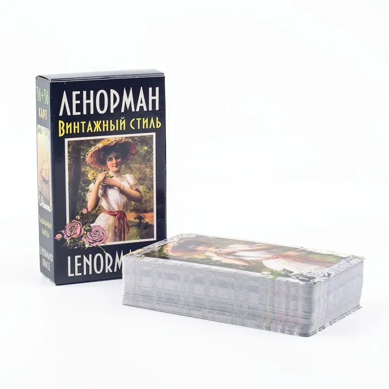 72Pcs ЛЕНОРМАН ВИНТАЖНЫЙ СТИЛЬ LENORMAND ORACLE Russian Visions Tarot Divination Fate Deck Board Game Card For Family Party — image 3