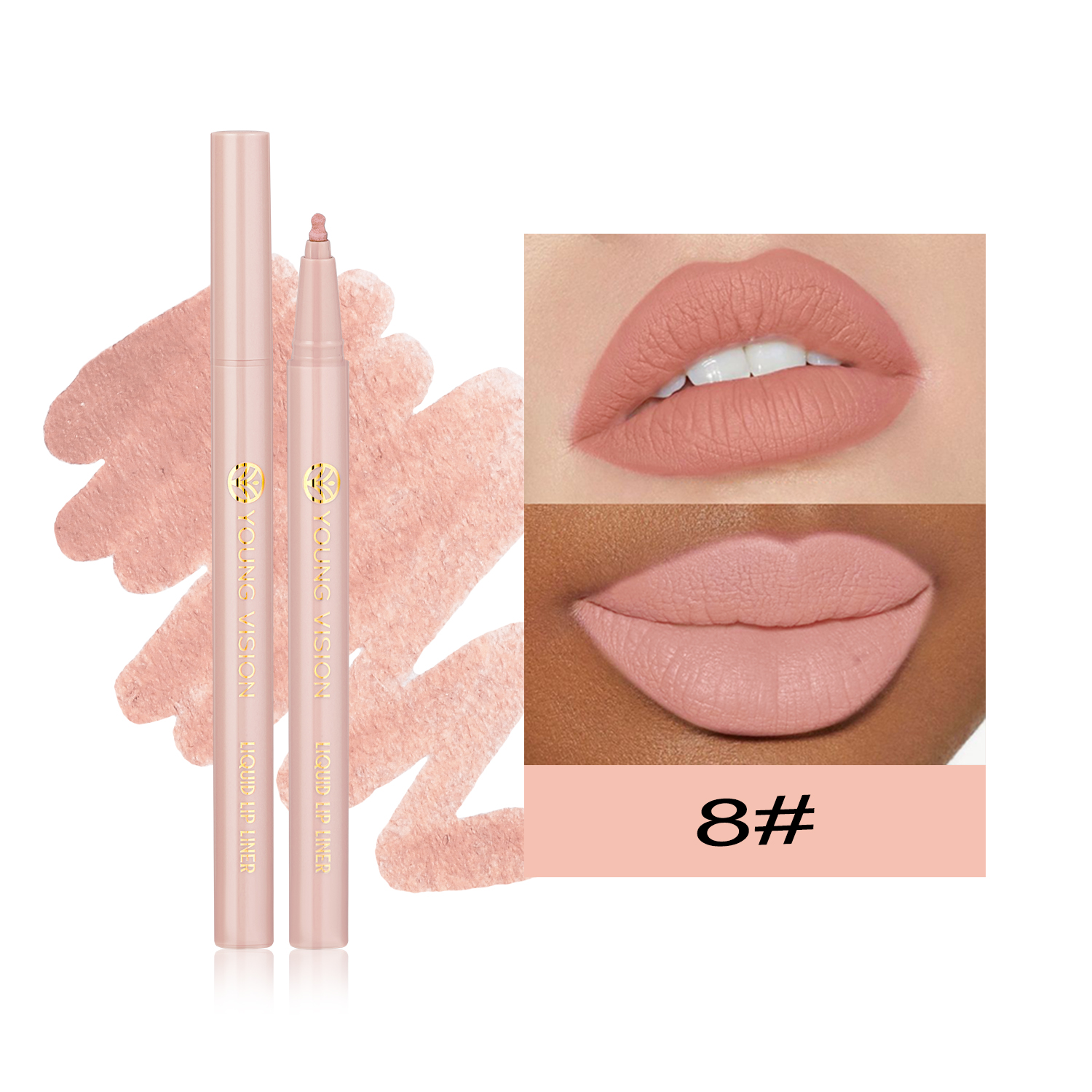 12 color matte liquid lipliner sponge gourd head fog surface bare color waterproof lip glaze red pen — image 10