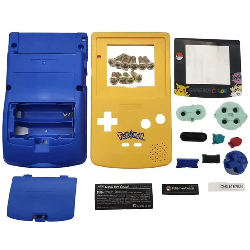 GBC Case GameBoy Color Replacement Case צבעוני צהוב GBC Pokemon Case Pikachu — image 2