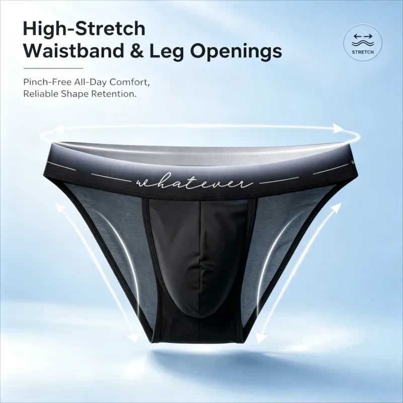 Men Ice Silk High Cut Briefs Printed Moisture Wicking Breathable Athletic Underwear for Bodybuilder Gym Daily Wear 1 / 3Pcs Set — image 3