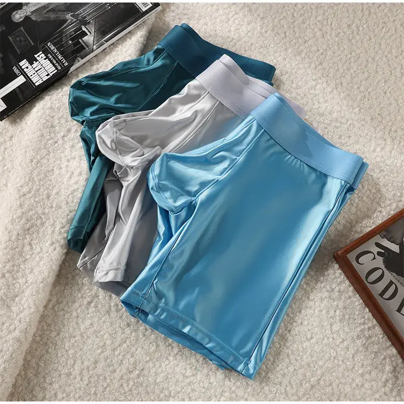 M-xxl Mens Underwear Boxers Solid U Pouch Panties For Man Extended Leg Boxer Shorts Homme Middle Waist Sports Underpants Male — image 5