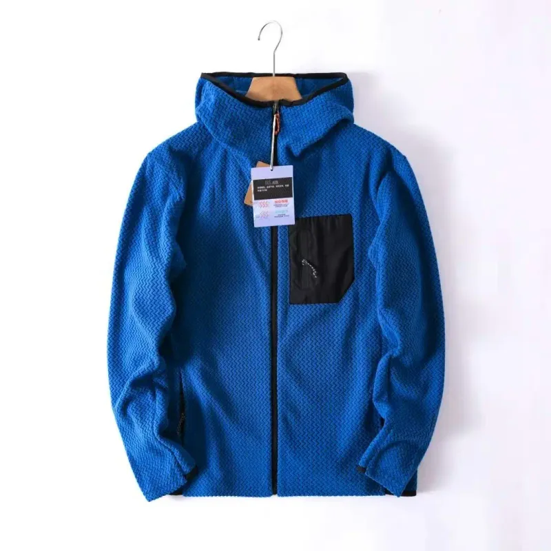 Mga De-kalidad na Zipper Coat ng Lalaki para sa Taglagas/taglamig Naka-istilong at Maraming Nagagawa Warm Hooded Coat Mga Kaswal na Sports Fitness Sweatshirt