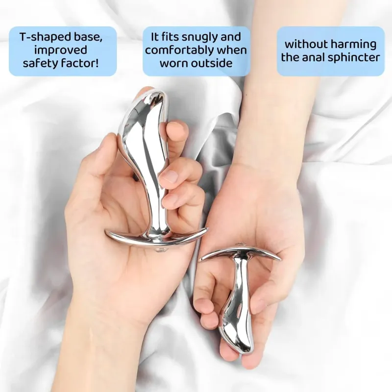 תקע אנאלי מתכת P Spot Stimulator מכשיר לעיסוי ערמונית ללבוש בחוץ Butt Plug צעצועי מין לבישים לגברים ולנשים צעצועי מין למבוגרים