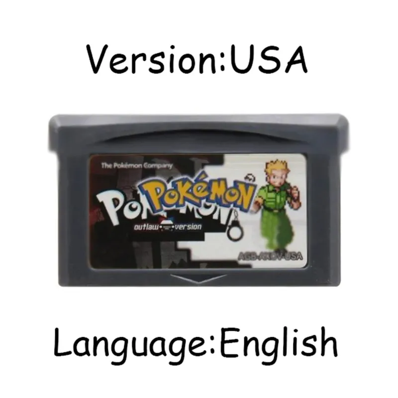 GBA Pokemon Game Cartridge 32-bit Κονσόλα παιχνιδιών βίντεο Κάρτα AshGray Liquid Crystal Light Platinum Moemon Emerald Αγγλική γλώσσα — image 12