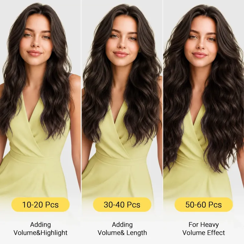 Sunmofavo Tape In Remy Human Hair Extensions Παχιά μεταξένια ίσια φυσική καφέ αόρατη ταινία 20 τμχ. — image 6