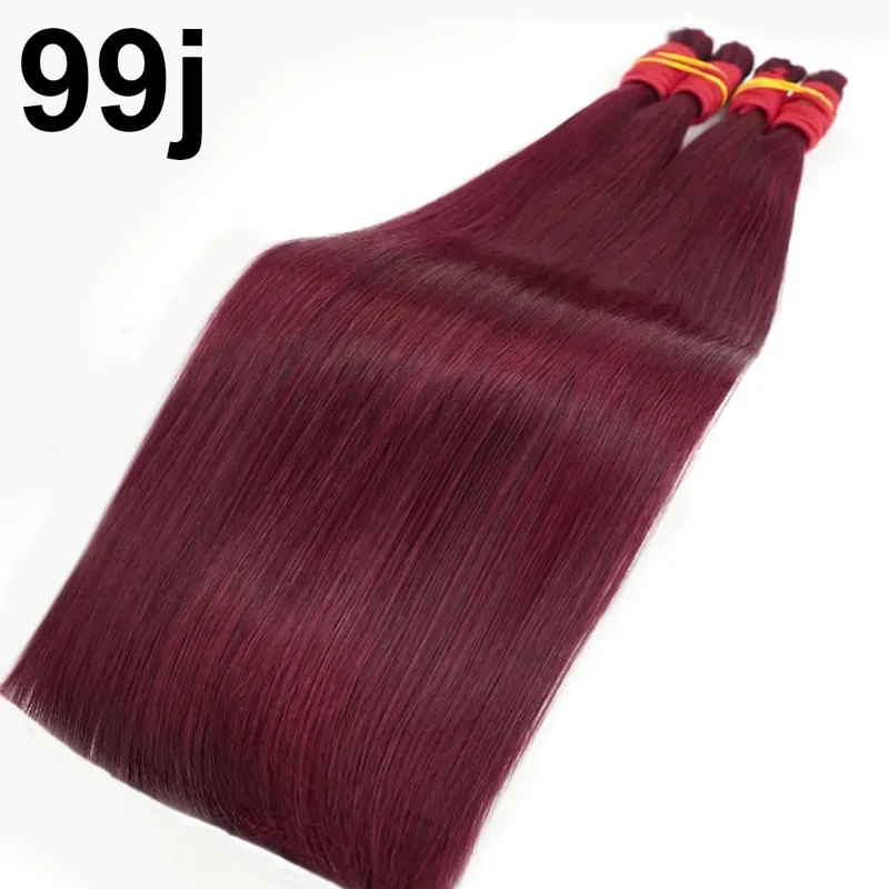 No Weft 100% Real Human Hair Extensions Remy Human Hair Bulk Μη επεξεργασμένα φυσικά μαύρα παρθένα ινδικά μαλλιά πλέξη για γυναίκες — image 19
