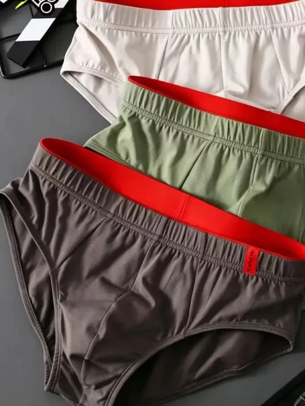 Men's ice briefs briefs Men's sensible pouch sports wicking sweat breathable mid-waist shorts 3256812597668229 — image 8