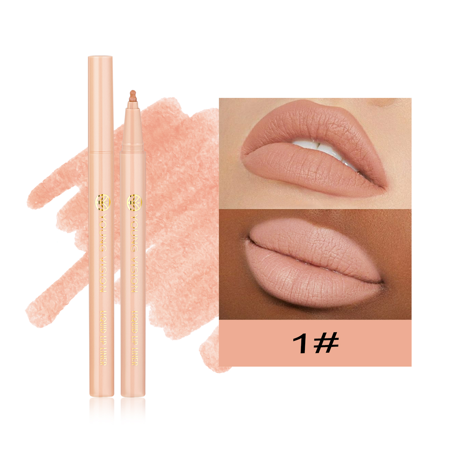 12 color matte liquid lipliner sponge gourd head fog surface bare color waterproof lip glaze red pen — image 9