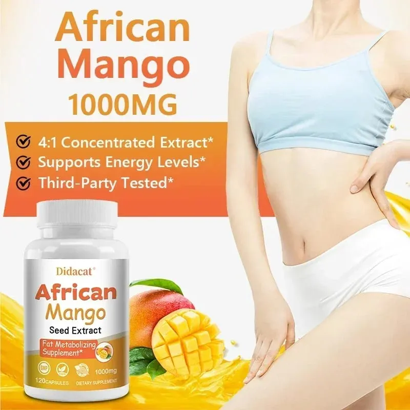 Κάψουλες African Mango - Ισχυρό μεταβολισμό κατασταλτικό της όρεξης ανοσοποιητικό σύστημα υγείας Κάψουλες καύσης λίπους μη ΓΤΟ — image 2