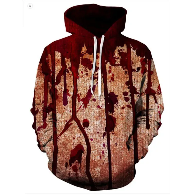 YOU 2026 Halloween Hoodies Men Women Full Print Terror Blood Graphic Sweatshirt Hoody Sudaderas Originales — image 2