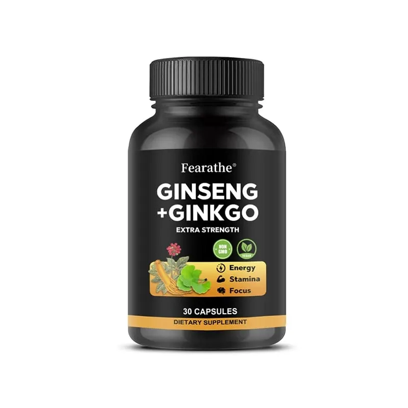Panax Ginseng + Ginkgo Biloba Complex Capsules - Traditionally Used to Boost Energy Memory and Focus for Men and Women — image 8