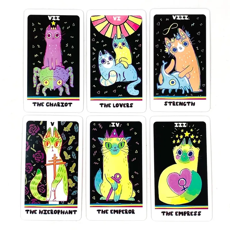 קלפי טארוט חמודים 78 יחידות Oracles English Visions משחק לוח משחק התכנסות משפחתית מתנות ליל כל הקדושים וחג המולד — image 4