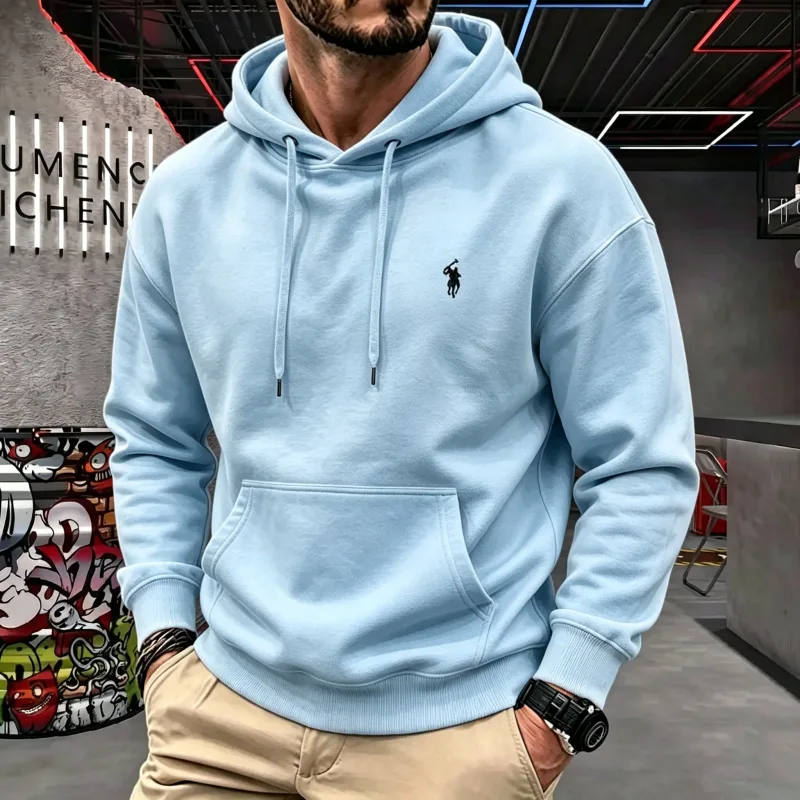 High-end na panlalaking hooded long-sleeved 2026 taglagas-taglamig maluho fashionable horse embroidery golf top casual hoodie panlalaking damit — image 10