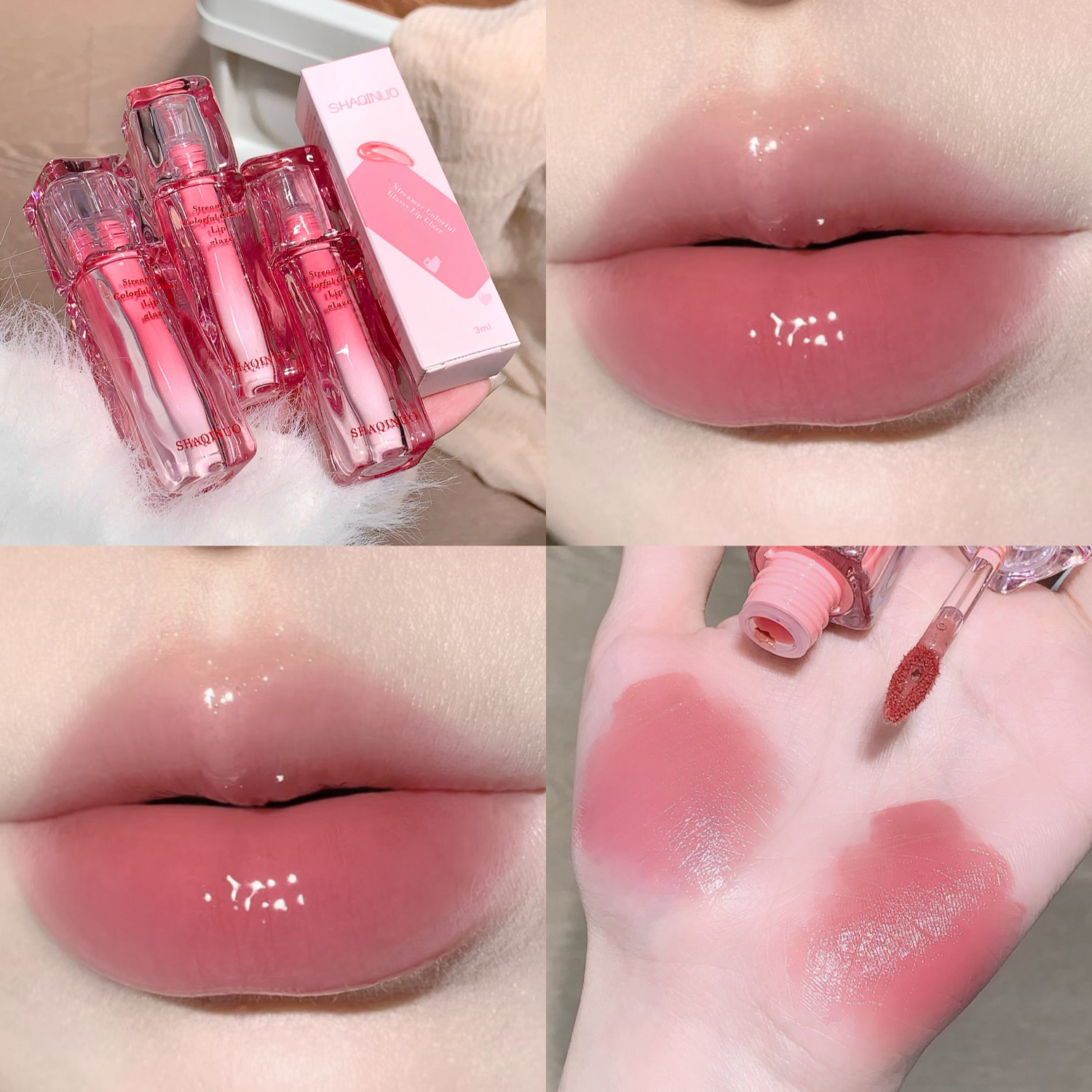 Water Gloss Lip Glaze Mirror Moisturizing Plump Non-stick Cup Jelly Transparent Liquid Lipstick Long-Lasting Tint Oil Lip Makeup — image 9