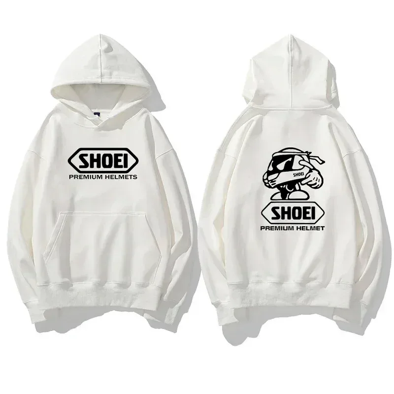 Motorcycle Helmet Theme Graphic Hoodie Unisex Front Likod Double Print Biker Drawstring Hooded Sweatshirt Casual Pullover Top — image 6