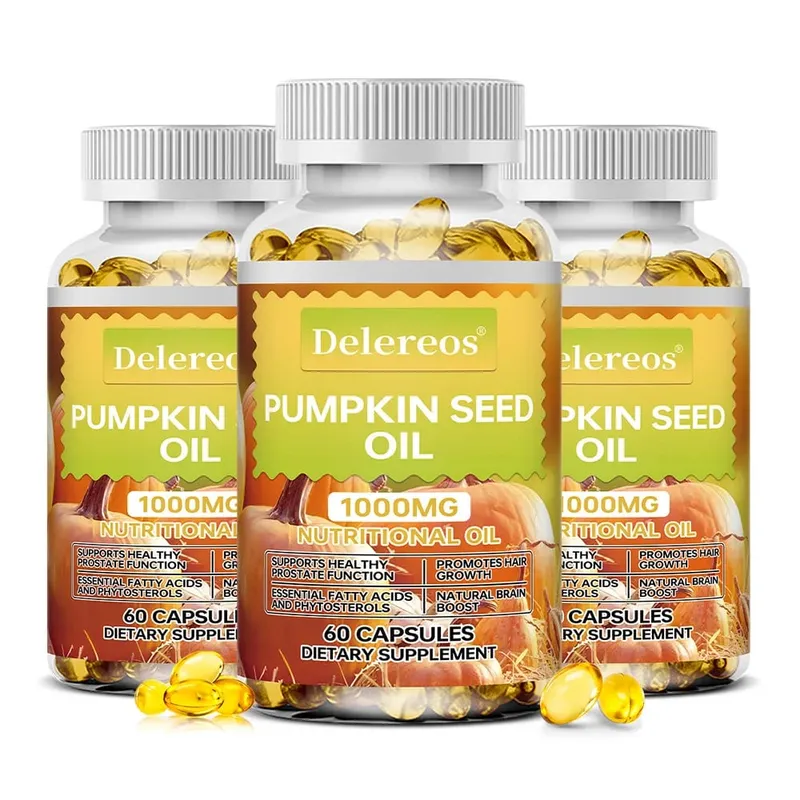 Pumpkin Seed Oil Capsules 1000mg Supports Prostate Urinary Bladder & Hair Health for Men Cardiovascular Health Non-GMO — image 11
