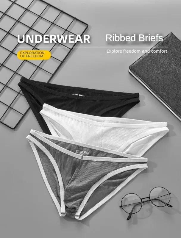 Men's Single Layer Briefs Ultra Thin U Convex Pouch Underwear Breathable Moisture Wicking Sexy Summer Panties — image 2