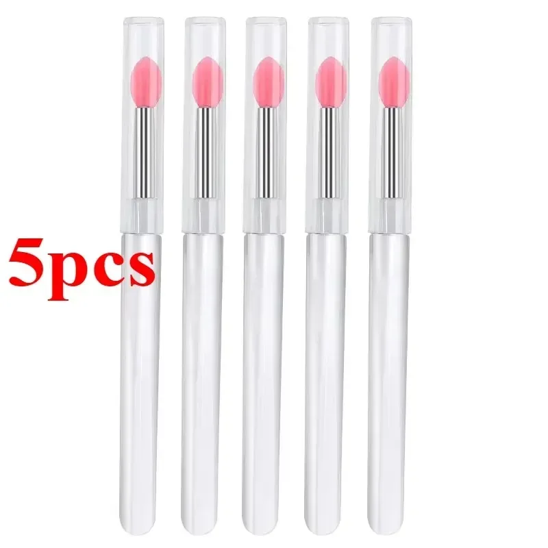 3/5/10PCS Reusable Lip Brush Silicone Lip Mask Applicator Transparent Lipstick Tool For Lip Gloss Eyeshadow Brushes Makeup Tools