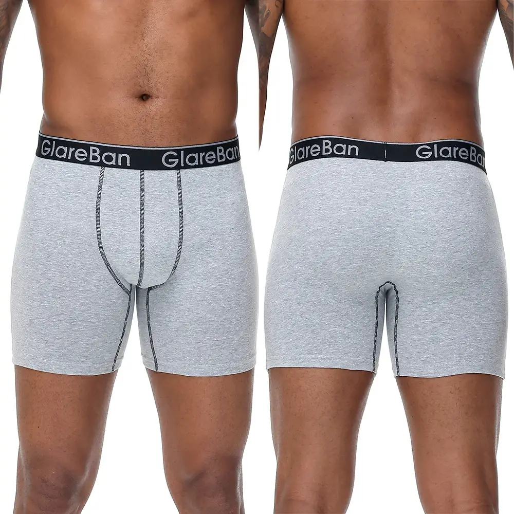 5pc conjunto mid-long aleatório algodão boxer shorts roupa interior masculina cuecas para homem boxershorts desliza calcinha macia cuecas de marca — image 5
