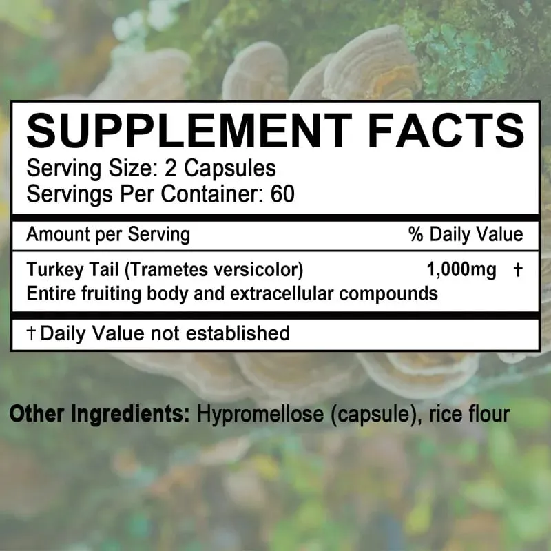 Turkey tail mushroom supplement capsules enhance immunity intestinal immune health metabolism — image 6