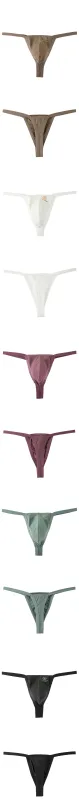 Men's Breathable Quick-Dry Fabric Thong Comfortable Briefs Low-Rise Underwear Sexy Innerwear Fashionable Brave Person — image 9
