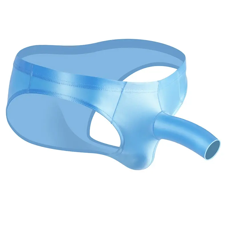 High Elastic Bikini Briefs gay Men's glossy underwear open Pouch Panties Men Smooth gay underwear — image 4