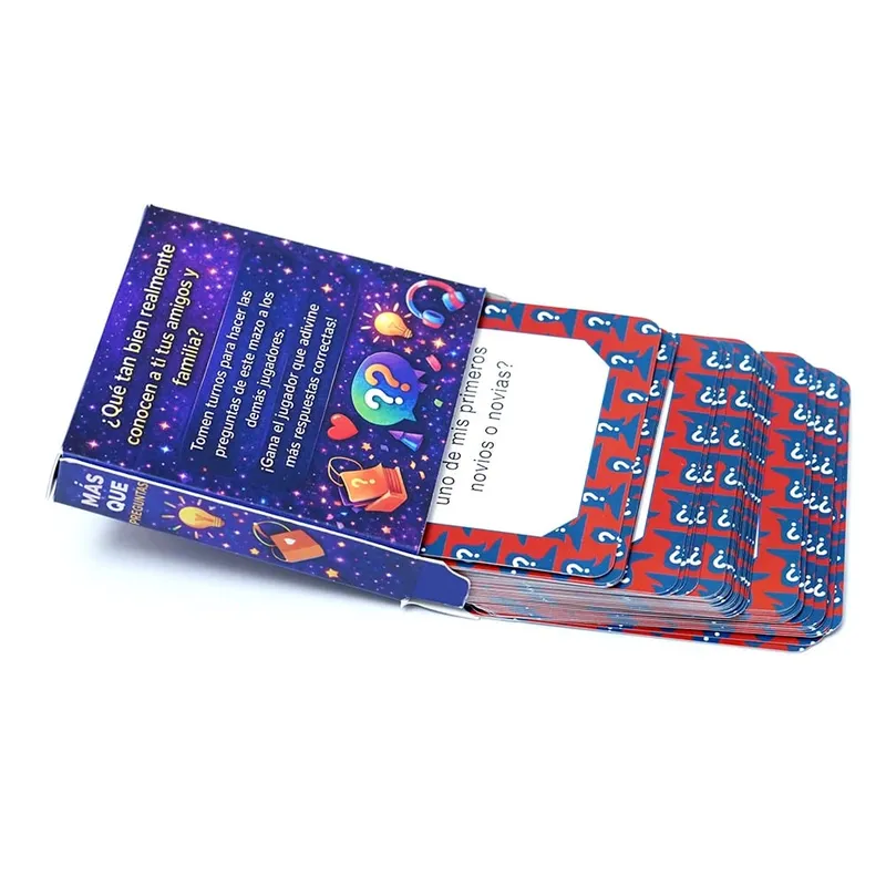 Español Mas Que Preguntas Juego de Cartas de Preguntas para Amigos Familia y Parejas Juego de Mesa Conversacional — image 6